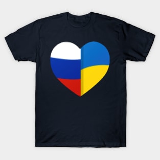 Peace heart russia urkrainia T-Shirt